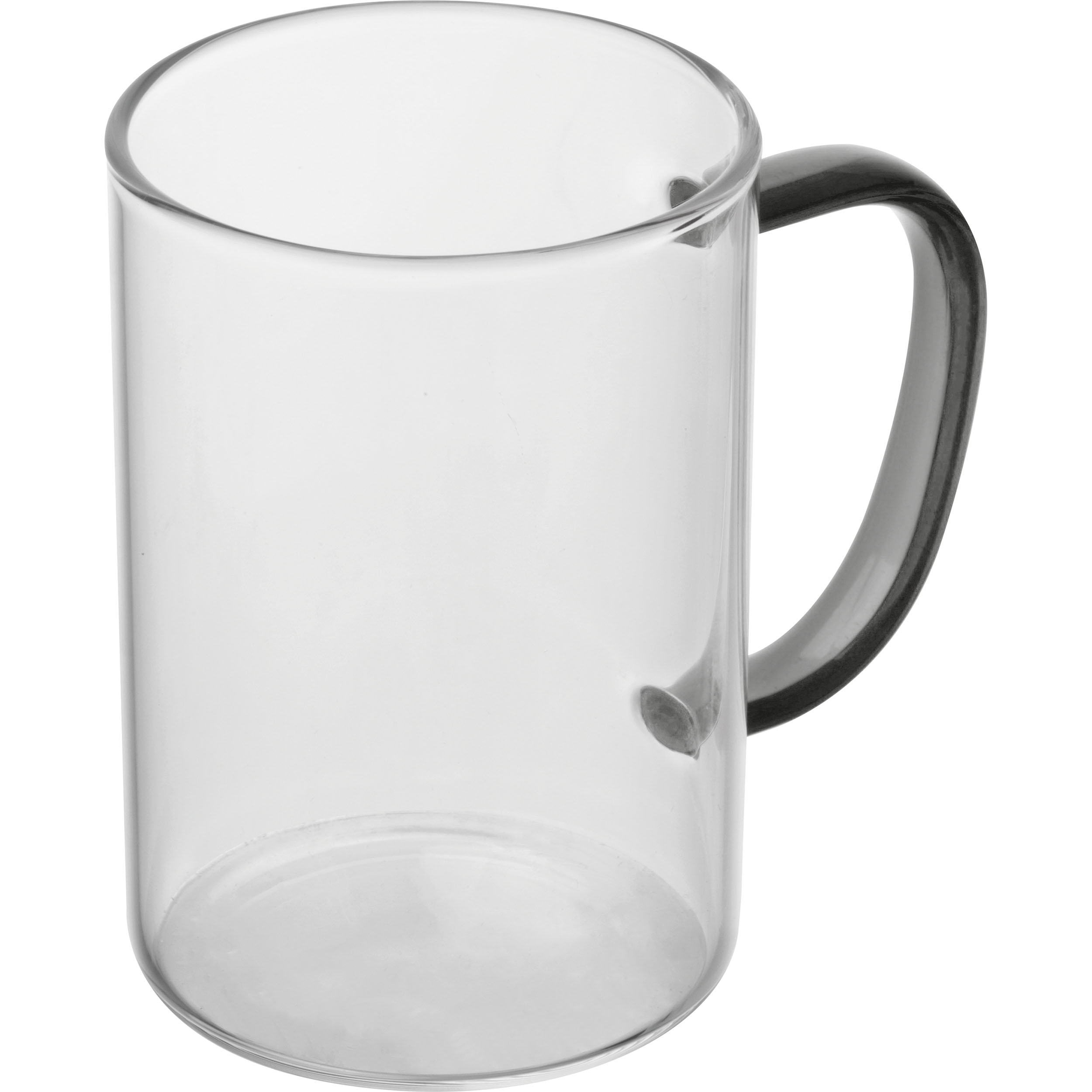 Glastasse mit farbigem Henkel, 250ml