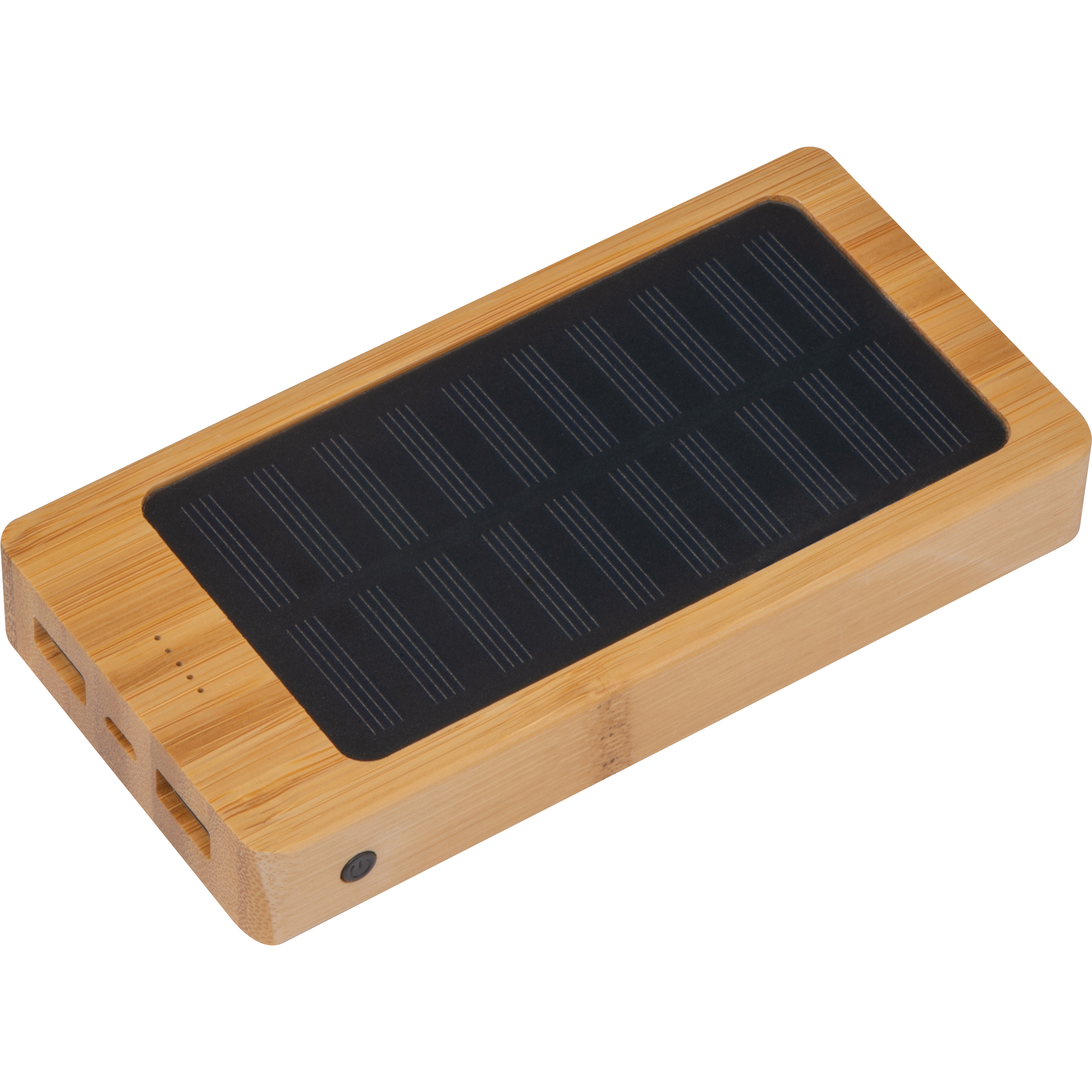 Solar Powerbank aus Bambus mit 8.000 mAh