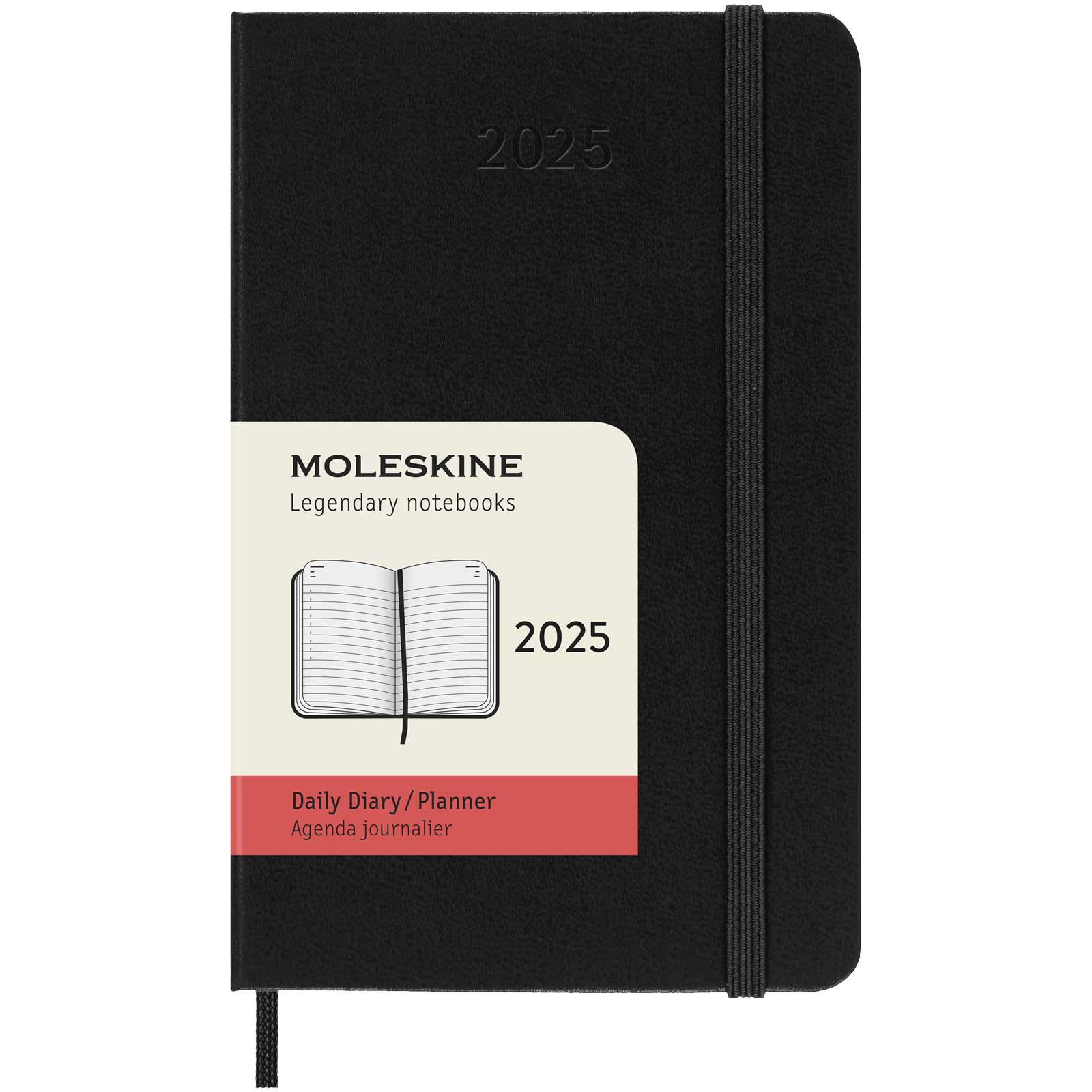 Moleskine Hardcover 12 Monate Tageskalender, Pocket-Format