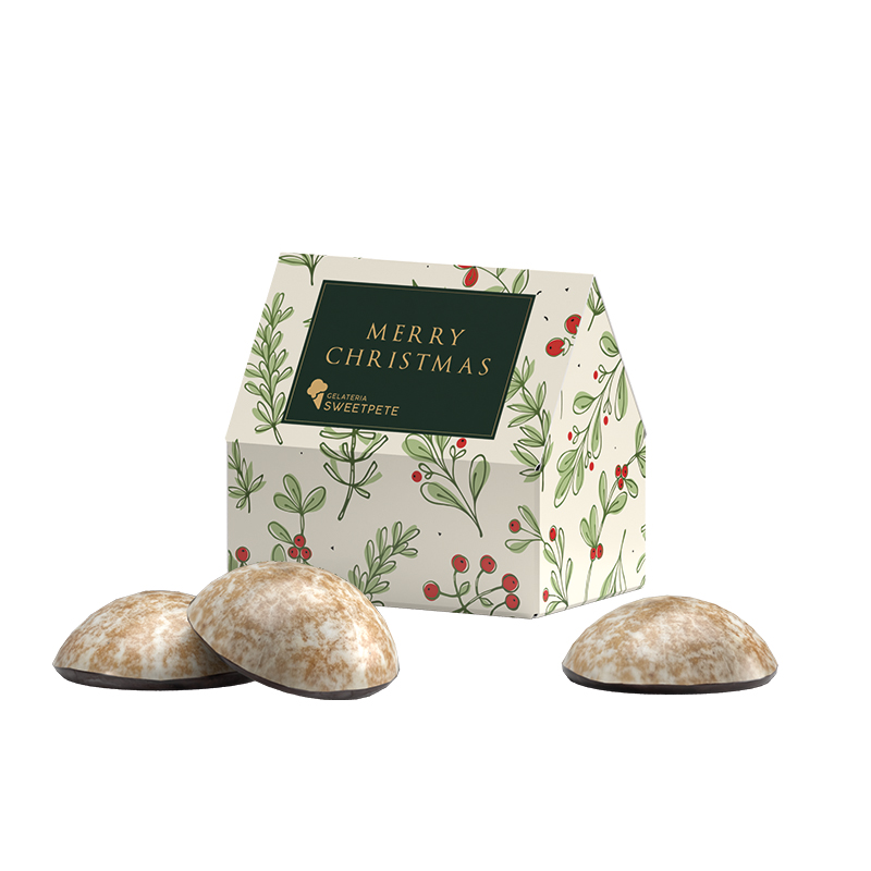 Lebkuchen Haus, WEISS 4er Lebkuchen Mini