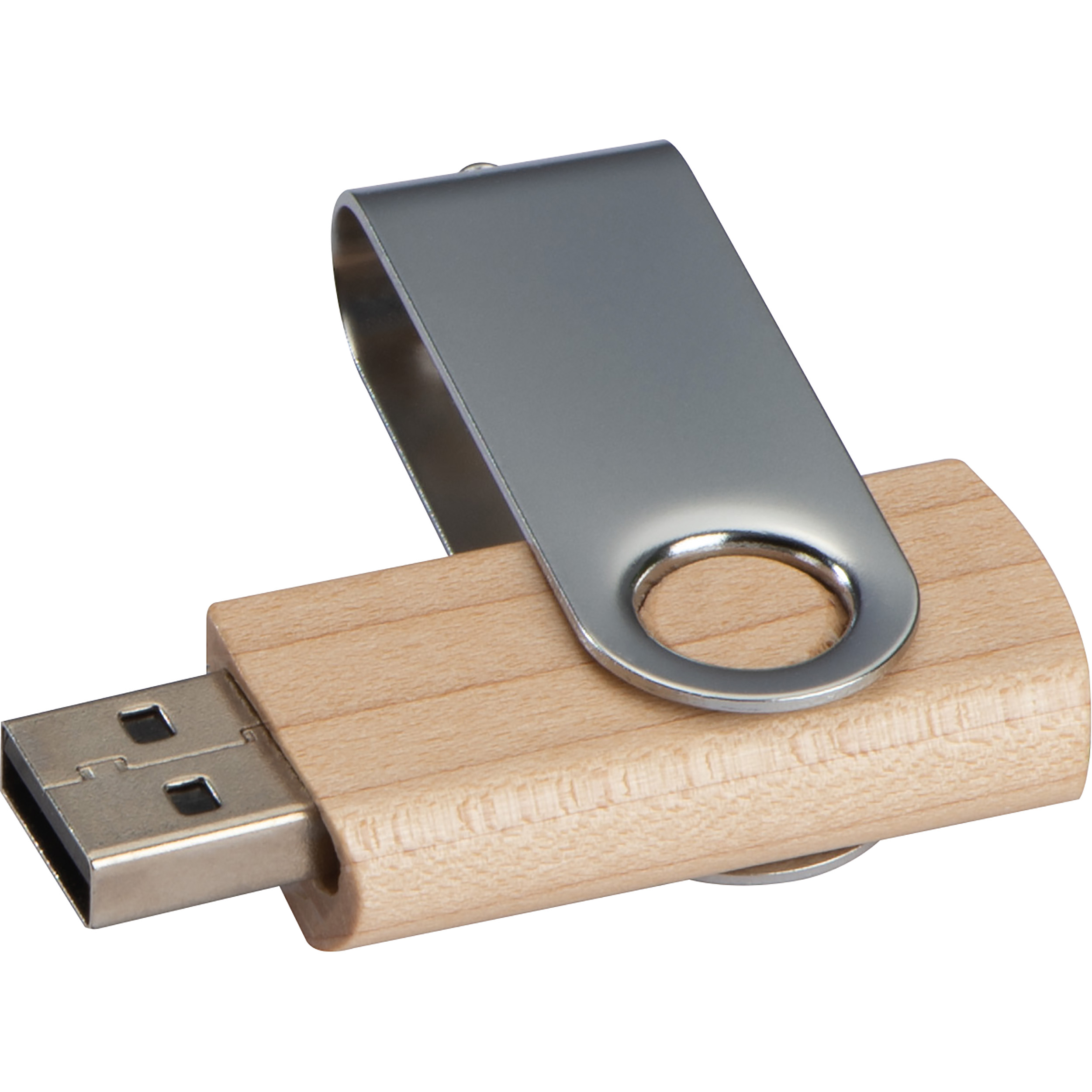 USB Stick Twist aus hellem Holz 8GB