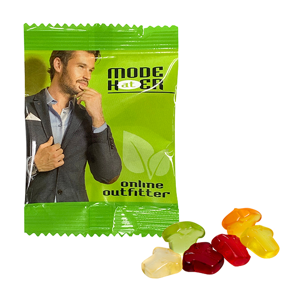 Fruchtgummi INDIVIDUELL 10 g, VEGAN im konventionellen Tütchen