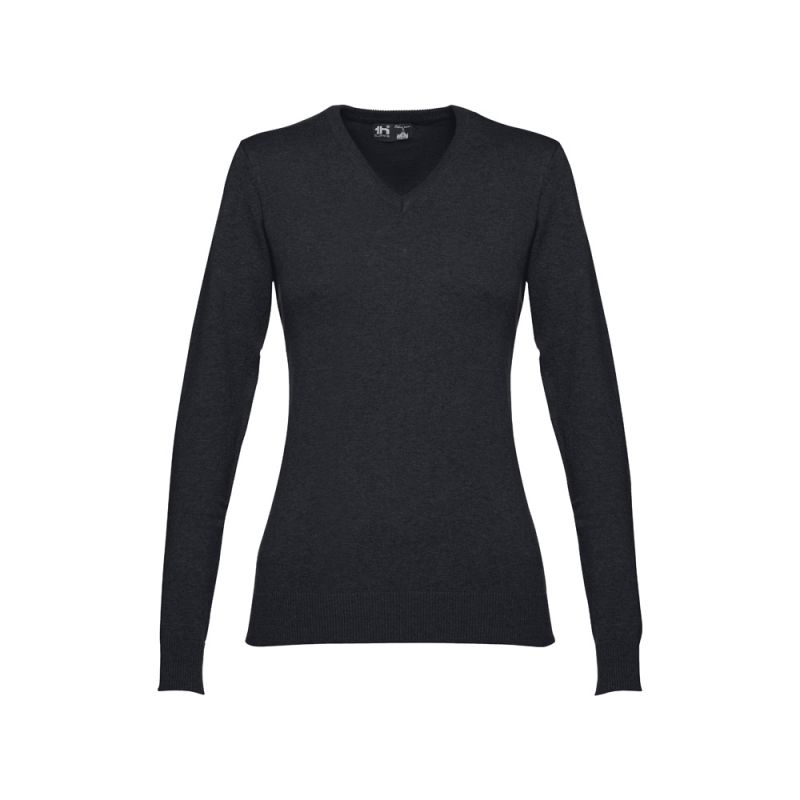 THC MILAN WOMEN Pullover mit V-Ausschnitt für Damen aus Baumwolle und Polyamid